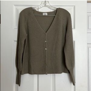 Aritzia Wilfred Dry Basil Granada Cardigan XS